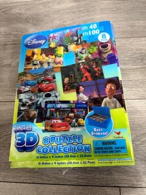 Disney Super 3D 8 Puzzle Collection New in Box